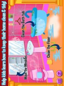 Princess Doll House Cleaning & Decoration Games游戏截图3