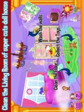 Princess Doll House Cleaning & Decoration Games游戏截图2