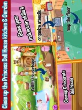 Princess Doll House Cleaning & Decoration Games游戏截图5