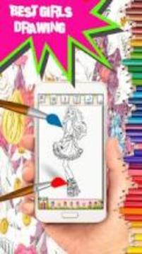 Nice Fashion Girl Coloring Book - Kids Coloring游戲截圖3