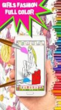 Nice Fashion Girl Coloring Book - Kids Coloring游戲截圖1