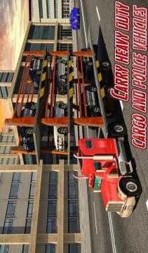 Police limo quad bike transporter Police chase 3D游戲截圖4