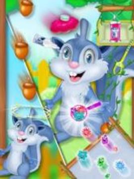 Unicorn & Squirrel Pet Caring - Doctor Game游戲截圖3