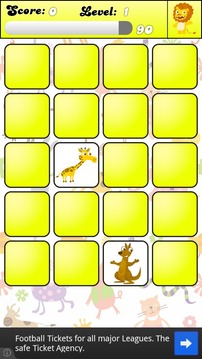 兒童記憶游戲：動(dòng)物游戲截圖5