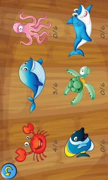 海洋动物儿童拼图游戏截图4