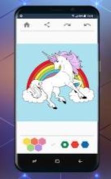 Unicorn Coloring Book - Color By Number游戏截图5
