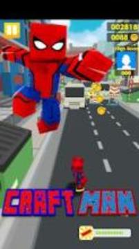 Craft Spider Hero Run游戲截圖2