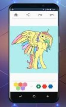 Unicorn Coloring Book - Color By Number游戏截图4