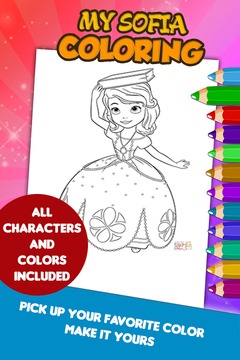 Princess Sofia Coloring Game游戲截圖3