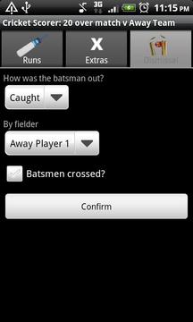 Android Cricket Scorer游戲截圖2