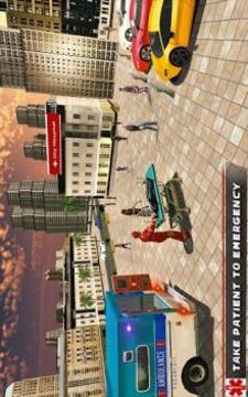 Ambulance Driving Simulator 2018 - Rescue Games游戲截圖3