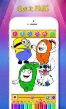 Cartoon & anime coloring book游戲截圖1