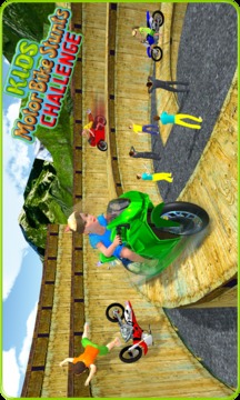 Kids MotorBike Roof Top Stunts游戲截圖5