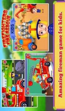 Firefighters Fire Rescue Kids游戲截圖5