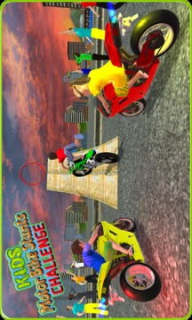 Kids MotorBike Roof Top Stunts游戲截圖4