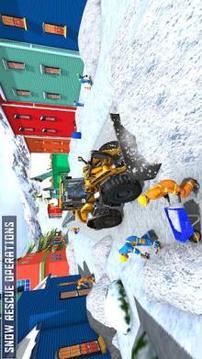 Snow Rescue Excavator 2018游戲截圖2