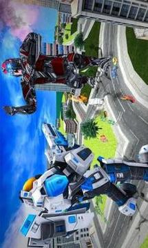 Futuristic Robot Transforming Gorilla Attack City游戲截圖2