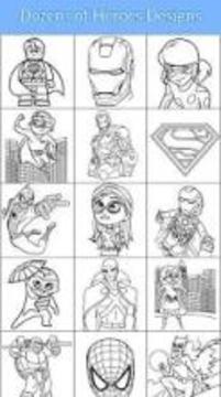 Superhero Coloring - Pixie Painting Book游戲截圖4