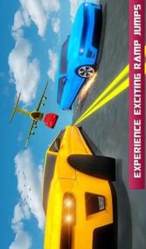 Skydiving Limousine Car Stunt Racing Car Driving游戲截圖2