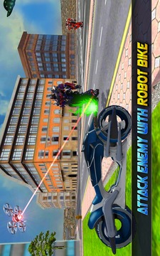 Super Flying Robot Bike Steel Robot War游戲截圖1