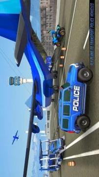 US Police Hummer Car Quad Bike Transport游戲截圖4
