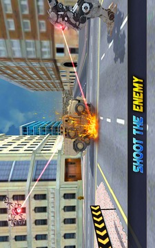 Super Flying Robot Bike Steel Robot War游戲截圖3