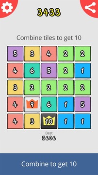 Just Get 10 - Hard Puzzle Game游戲截圖1