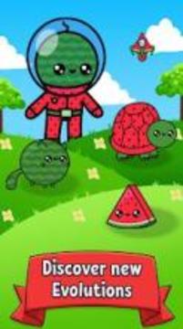 Merge Watermelon - Kawaii Idle Evolution Clicker游戲截圖5