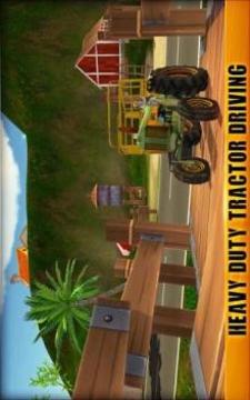 Tractor Driving Farm Sim : Tractor Trolley Game游戏截图1