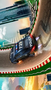 Impossible Police Car Stunt Racing Stunt Car Games游戏截图2