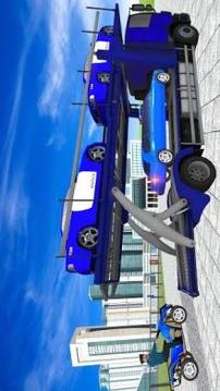 US Police Limousine Car: ATV Quad Transporter Game游戲截圖4