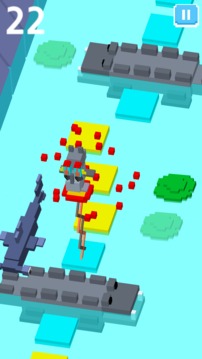 Blocky Jumping Run Avoid Shark游戲截圖1