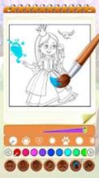 Fairytale Princess Coloring Games游戲截圖3