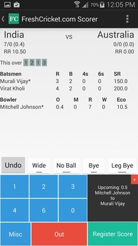 Yorker.me Cricket Scorer游戲截圖1