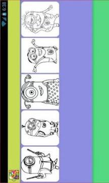 Coloring Minions Pages For Kids游戲截圖5