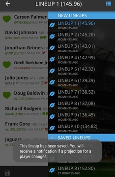 Optimal Lineups for DraftKings游戲截圖5