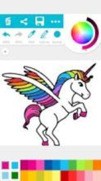 Coloring Unicorn Rainbow Book游戲截圖3