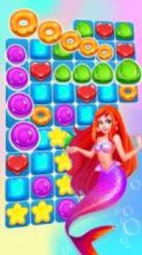 Candy Mermaid Match 3游戲截圖2