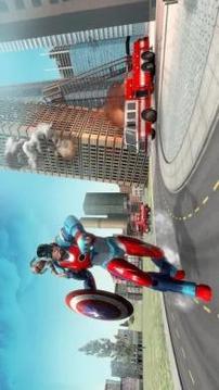 Iron Captain Superhero Rescue Flying City游戲截圖3