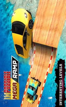 The Impossible Challenge Mega Ramp Car Stunt 2018游戲截圖1