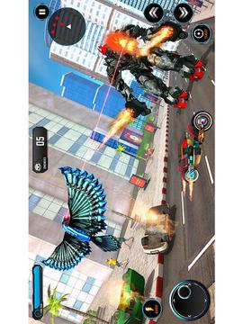 US Police Transform Cop Robot Bike Pigeon Game游戲截圖5