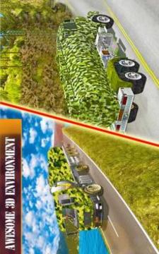 Army Oil Tanker Off-road Truck Game游戲截圖5