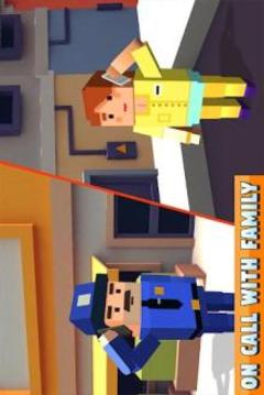 Blocky Police Dad Family: Criminals Chase Game游戲截圖2