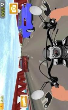 Bike rider in traffic.游戲截圖2