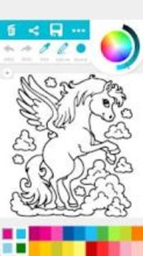 Coloring Unicorn Rainbow Book游戲截圖2