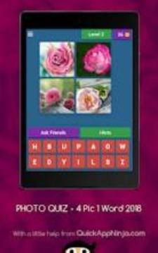 PHOTO QUIZ - 4 PIC 1 WORD 2018游戲截圖4