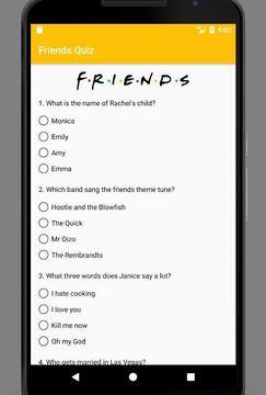 FRIENDS QUIZ Rachel Joey Phoeby Monica Chandler游戲截圖2