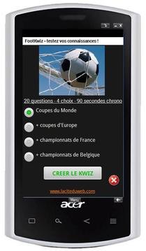 QCM sur le football游戲截圖1