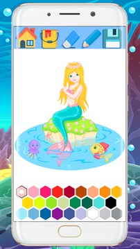 Princess Mermaid Coloring Book - Cut Mermaid 2018游戲截圖2