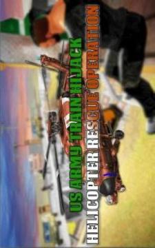 US Army Train Hijack: Helicopter Rescue Operation游戲截圖1
